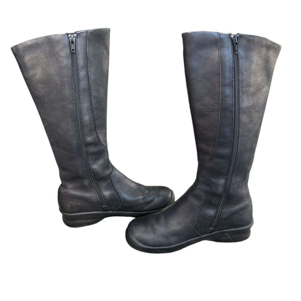 Keen Bern Baby Bern Black Leather Tall Boots Size 6 - Picture 4 of 6